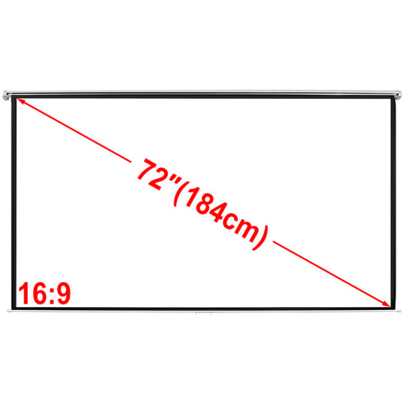 Projectiescherm wit 160 x 90 cm (16:9 formaat)